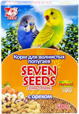 "SEVEN SEEDS" Корм д/волнистых попугаев SPECIAL с орехом 400г*12 S203 0291 1 "SEVEN SEEDS" Корм д/волнистых попугаев SPECIAL с орехом 400г*12 S203 0291 1