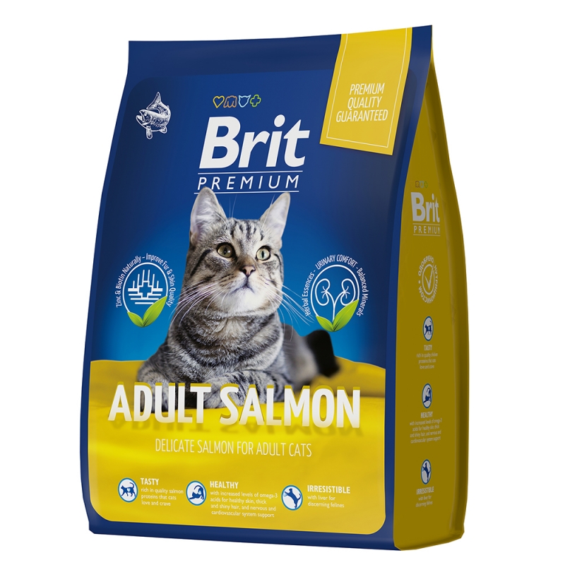 Пачка 2кг Брит Brit Premium Cat Adult Salnon д/кошек с лососем 5049615 1 Пачка 2кг Брит Brit Premium Cat Adult Salnon д/кошек с лососем 5049615 1