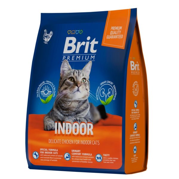 Пачка 400гр Брит brit premium cat indoor д/домашних кошек с курицей 5049233