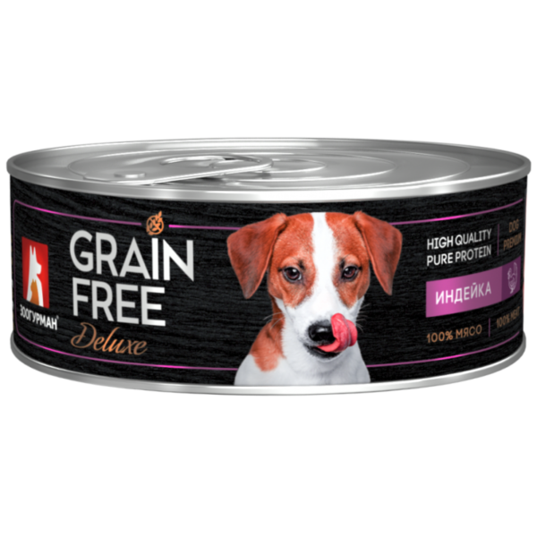 Консерва 100гр grain free для собак с индейкой 6906