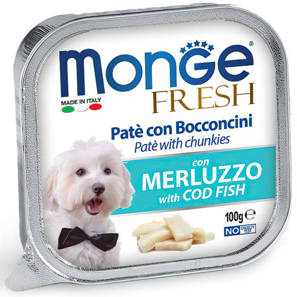 Ламистер 100гр monge dog fresh консервы для собак треска 70013109