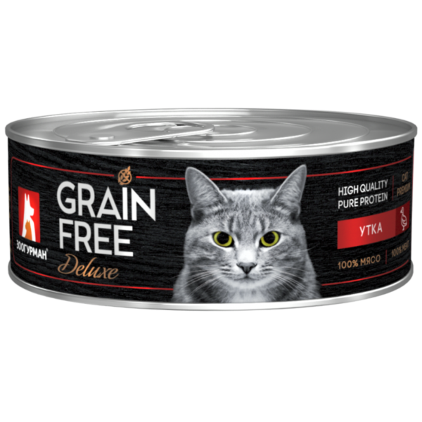 Консерва 100гр grain free для кошек с уткой 6807
