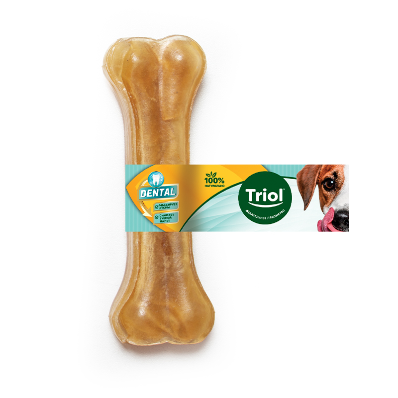 Triol Косточка жевательная DENTAL, 10см, 30г (уп. 1шт.) 0937 1 Triol Косточка жевательная DENTAL, 10см, 30г (уп. 1шт.) 0937 1