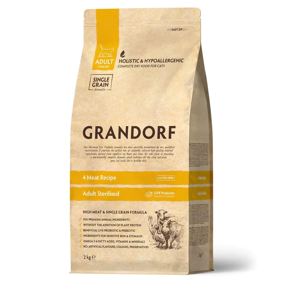 Пачка 2кг GRANDORF д/стерил.кошек,4 мяса 1300 1 Пачка 2кг GRANDORF д/стерил.кошек,4 мяса 1300 1