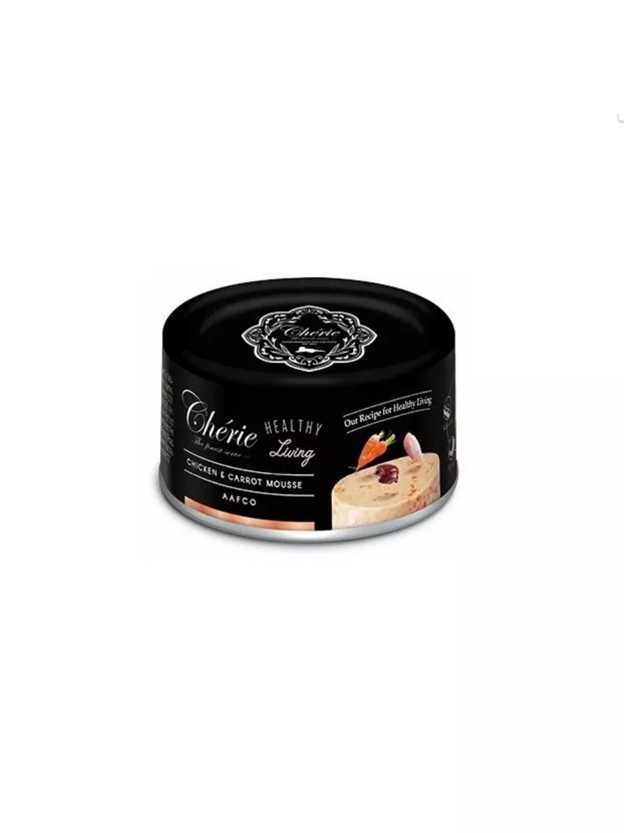 Консерва 80г Cherie-Healthy Living мусс из курицы с морковью 2122 1 Консерва 80г Cherie-Healthy Living мусс из курицы с морковью 2122 1