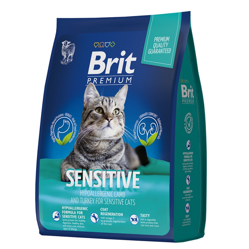 Пачка 2кг Брит Brit Premium Sensitive,корм для кошек с чувств.пищев.ягн. и инд.+500г 5049738А/7672 1 Пачка 2кг Брит Brit Premium Sensitive,корм для кошек с чувств.пищев.ягн. и инд.+500г 5049738А/7672 1