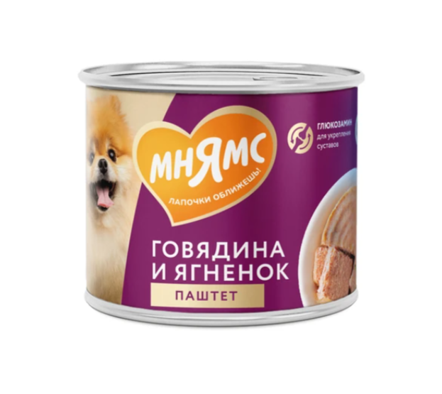 Мнямс Паштет "Здоровые суставы" из говядины и ягненка для собак всех пород 200гр 5052 1 Мнямс Паштет "Здоровые суставы" из говядины и ягненка для собак всех пород 200гр 5052 1