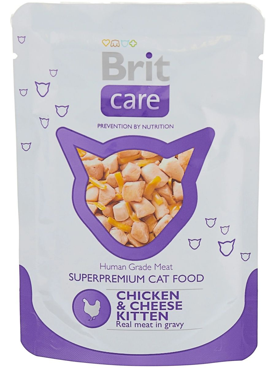 Пауч 80гр Брит Brit Care для котят с курицей и сыром 7054 1 Пауч 80гр Брит Brit Care для котят с курицей и сыром 7054 1
