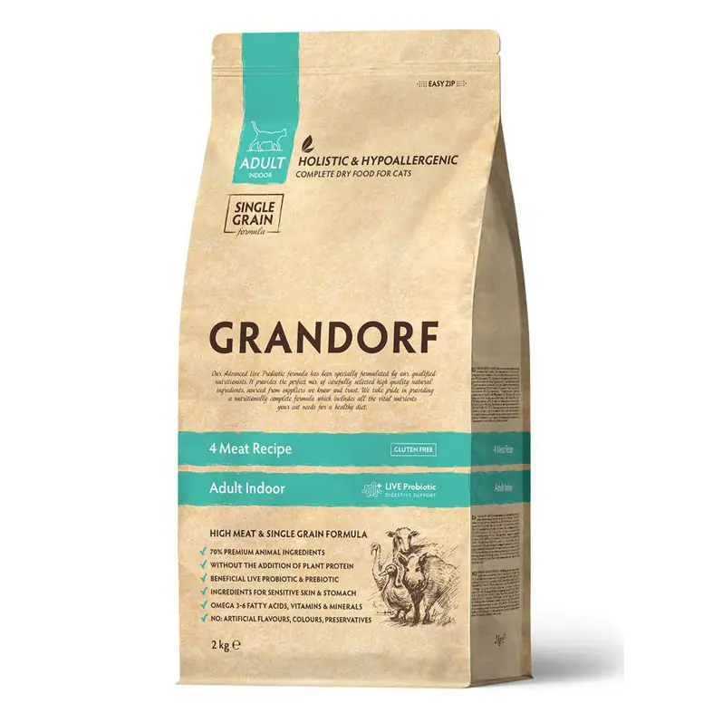 Пачка 400гр GRANDORF INDOOR д/кошек,4 мяса 1270 1 Пачка 400гр GRANDORF INDOOR д/кошек,4 мяса 1270 1