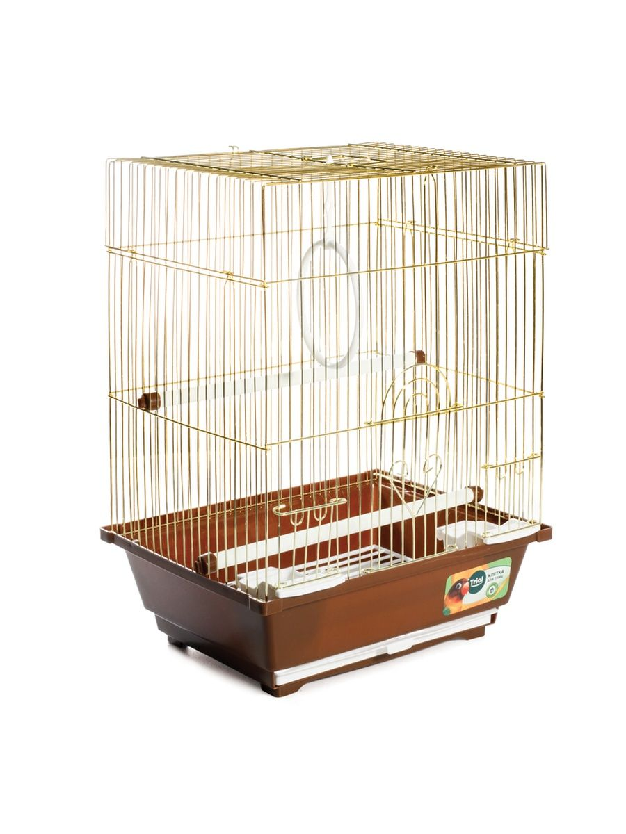 Triol Клетка 2105G для птиц,золото, 300*230*390мм 9314 1 Triol Клетка 2105G для птиц,золото, 300*230*390мм 9314 1
