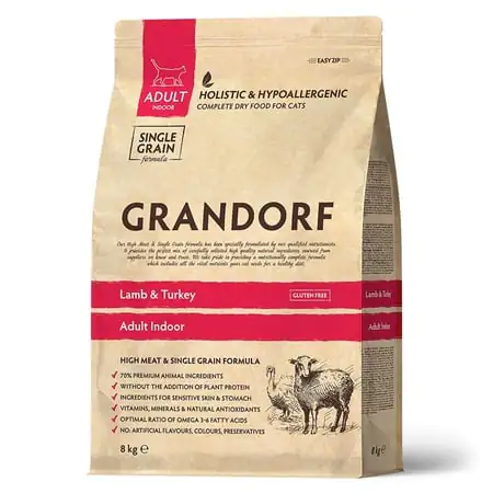 Мешок 8кг GRANDORF INDOOR д/кошек,ягненок и индейка 2406 1 Мешок 8кг GRANDORF INDOOR д/кошек,ягненок и индейка 2406 1
