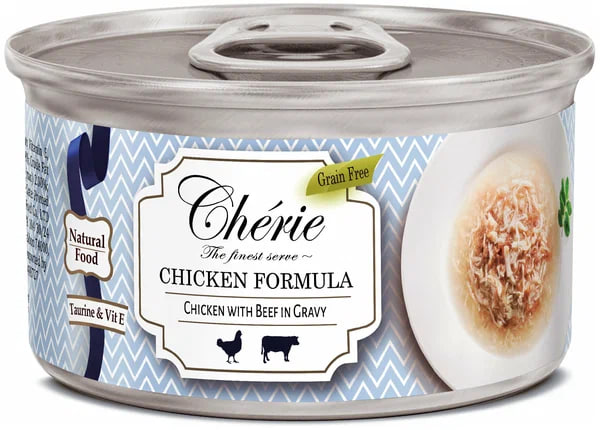 Консерва 80г Cherie рубленная курица с говядиной в подливе 1 Консерва 80г Cherie рубленная курица с говядиной в подливе 1