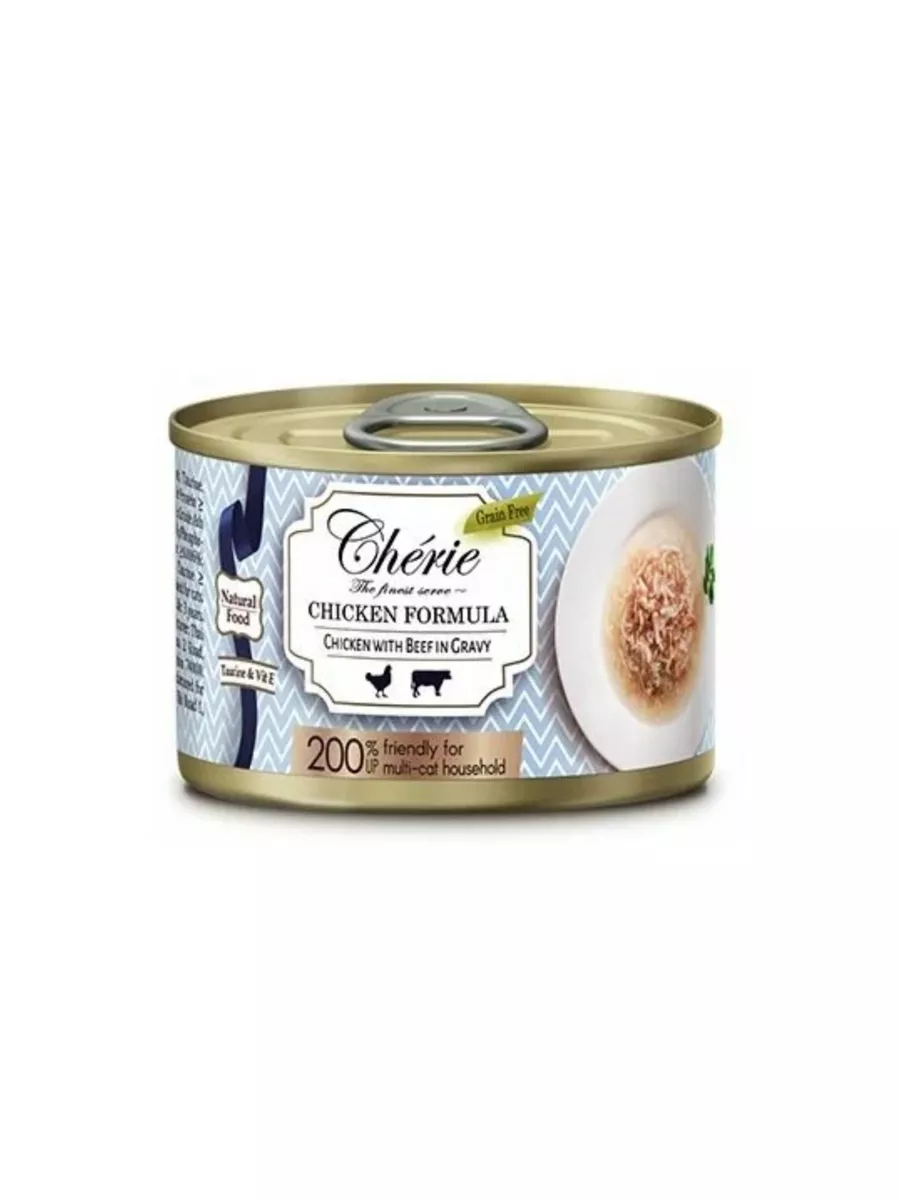 Консерва 165г Cherie рубленная курица с говядиной в подливе 1996 1 Консерва 165г Cherie рубленная курица с говядиной в подливе 1996 1