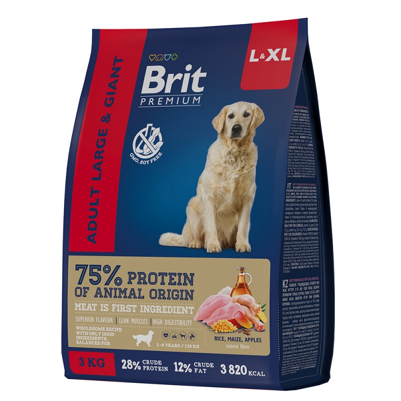 Мешок 15кг Брит Brit Premium Dog Adult L-XL (20-90кг) д/взр.соб.крупн.пород с куриц.5050017+3кг/7726 1 Мешок 15кг Брит Brit Premium Dog Adult L-XL (20-90кг) д/взр.соб.крупн.пород с куриц.5050017+3кг/7726 1