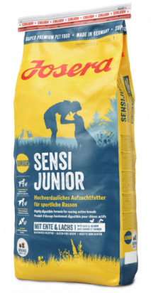 Мешок 15 кг JOSERA SensiJunior для всех чувствит.и спортивных молодых собак от 3нед. утка/лосось1626 1 Мешок 15 кг JOSERA SensiJunior для всех чувствит.и спортивных молодых собак от 3нед. утка/лосось1626 1