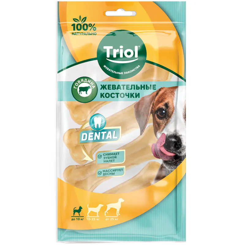 Triol Косточка жевательная DENTAL, 7,5см, (уп. 4шт.) 3277 1 Triol Косточка жевательная DENTAL, 7,5см, (уп. 4шт.) 3277 1