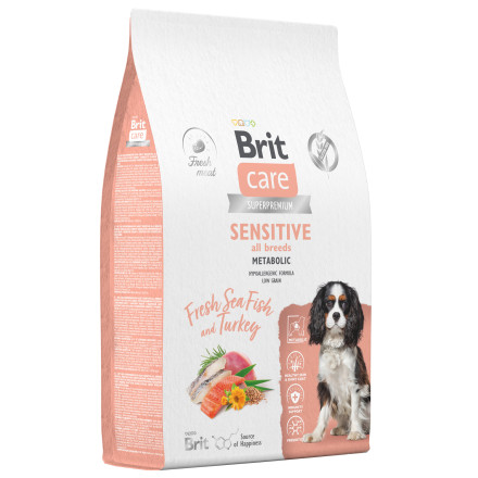 Мешок 12кг Брит Care Dog Adult Sensitive Metabolic д/взр.собак с морской рыбой и индейкой 5066445 1 Мешок 12кг Брит Care Dog Adult Sensitive Metabolic д/взр.собак с морской рыбой и индейкой 5066445 1