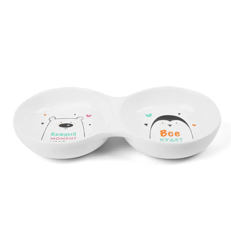 Triol Миска керамическая двойная Север 2*0,2л 5006 1 Triol Миска керамическая двойная Север 2*0,2л 5006 1